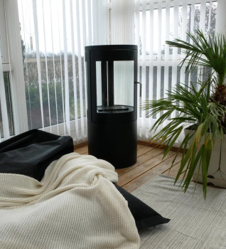 ScandiFlames Columbus Freestanding Bioethanol Stove in Black