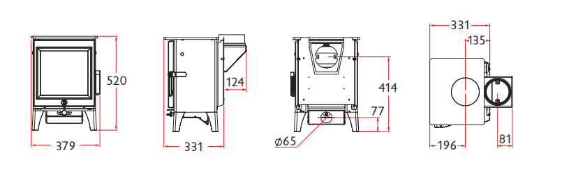 Special Offer - Charnwood Cranmore 3 Wood Burning Ecodesign Stove - Gun Metal