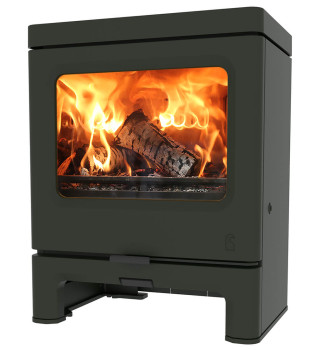 Charnwood Skye 7 Defra Stove - Forest Green finish
