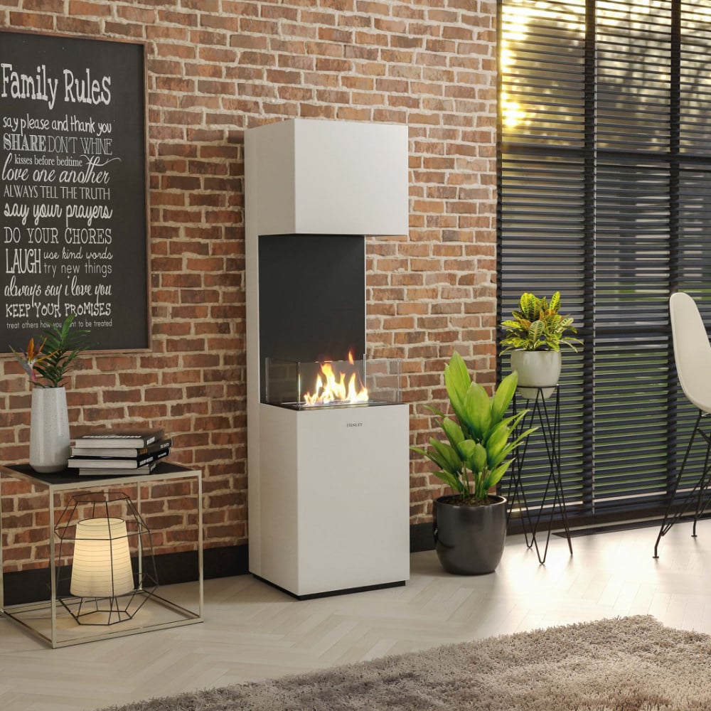 Henley Vienna Freestanding White BioEthanol Stove