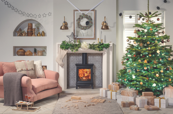 Wood-Burning Stove Christmas Décor Safety Tips