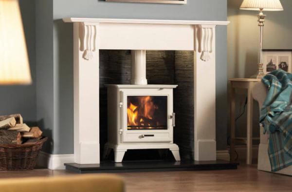 Our Most Stylish White & Cream Log Burners
